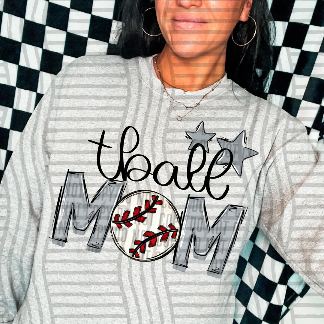 Sports Mom Tball DTF Print