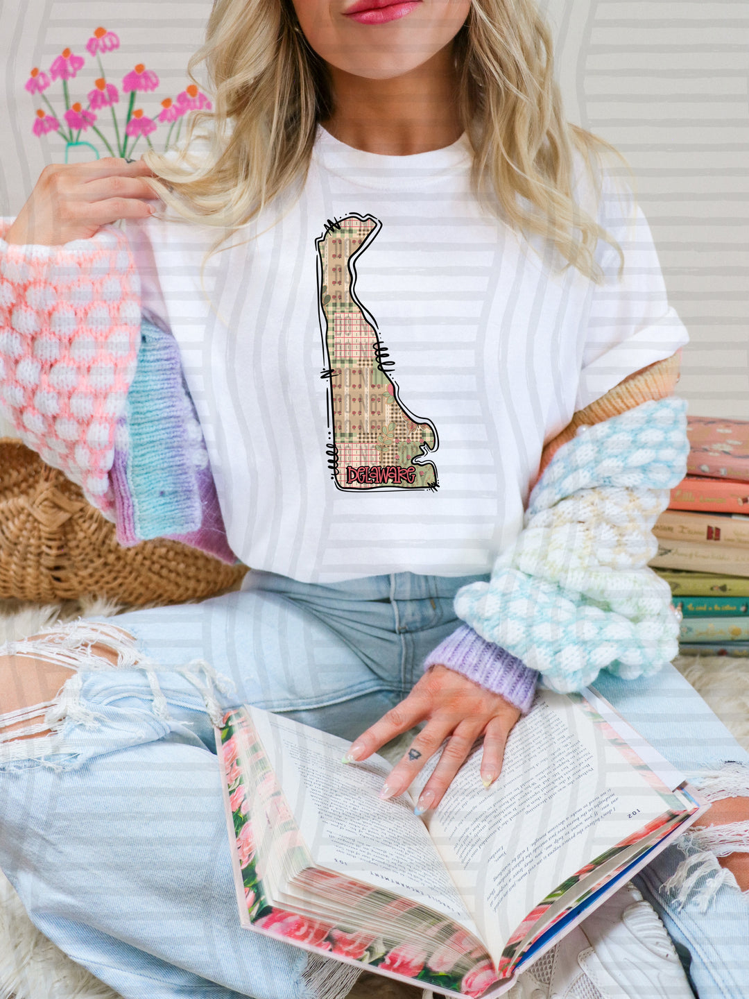 Butterfly Cottage States DTF Print
