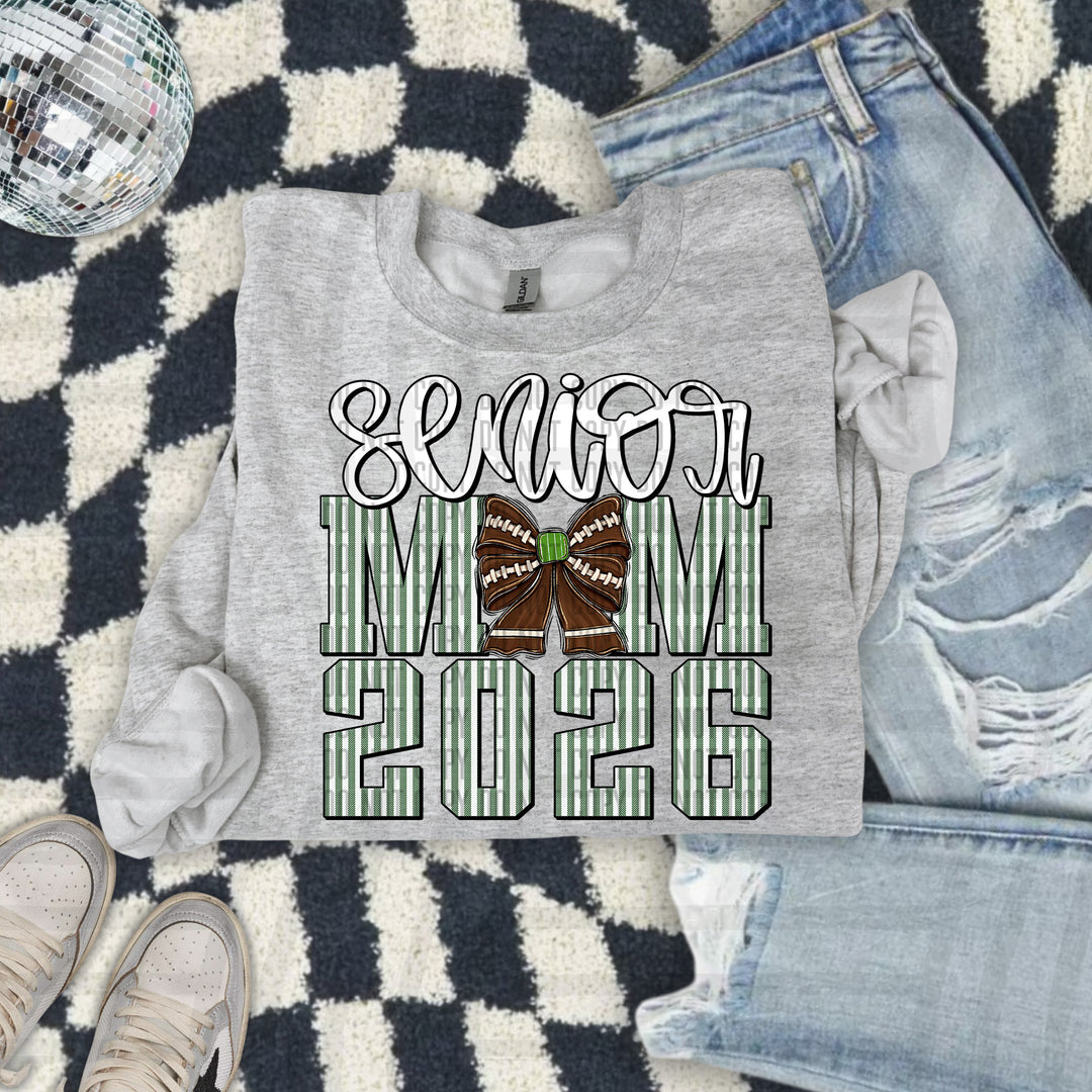 Senior Mom Football Seersucker DTF Print