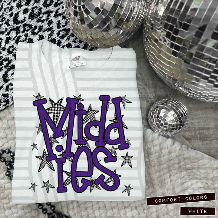 Purple Staggered DTF Print