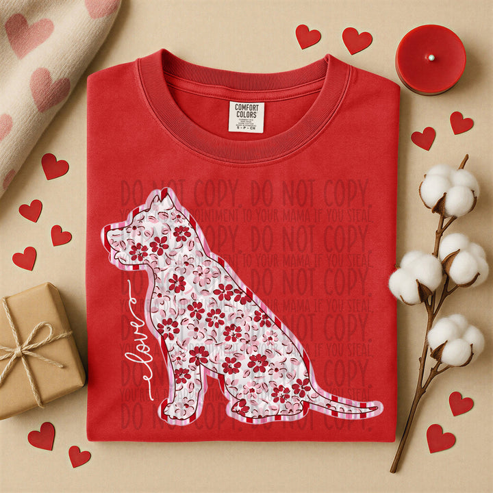 Valentine Dogs DTF Print