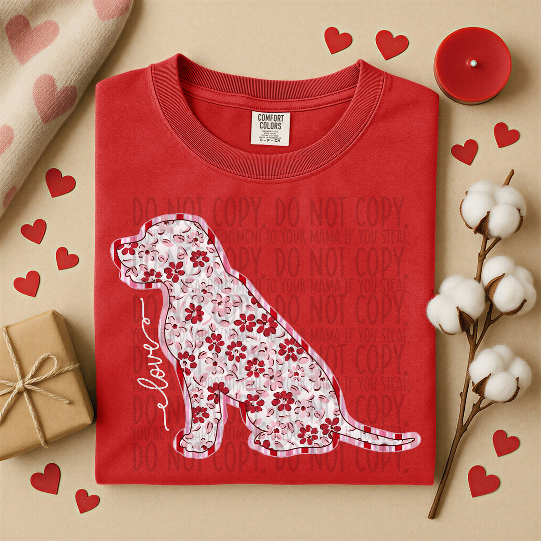 Valentine Dogs DTF Print