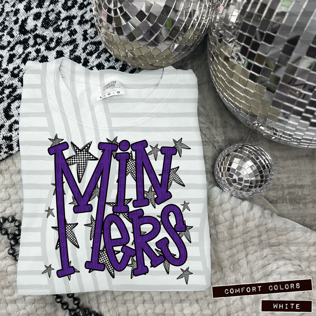 Purple Staggered DTF Print