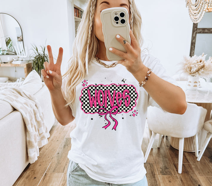 Hot Pink Checkered DTF Print