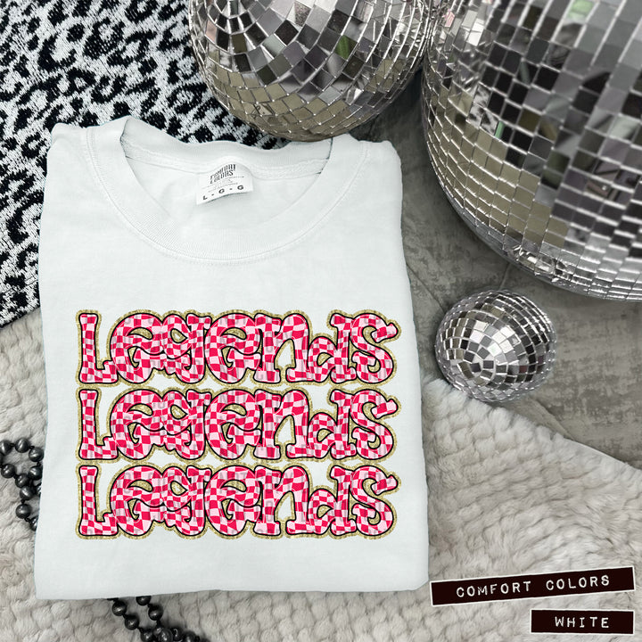 Pink Checks DTF Print
