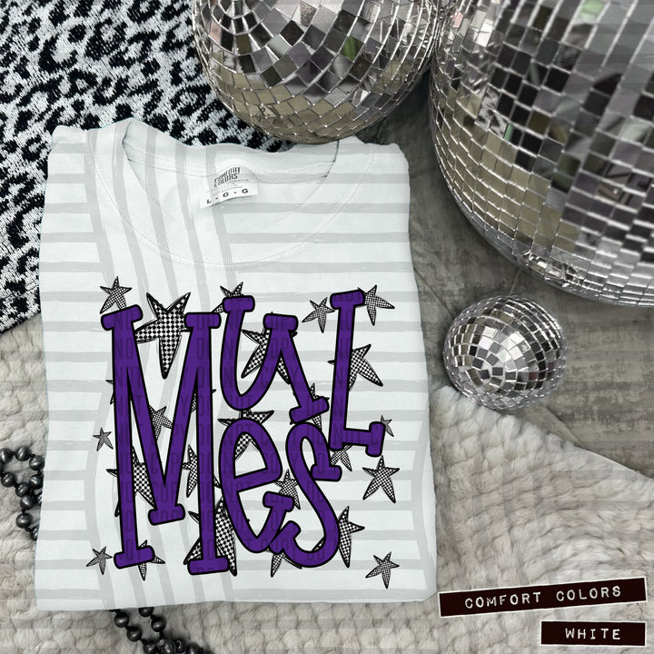 Purple Staggered DTF Print