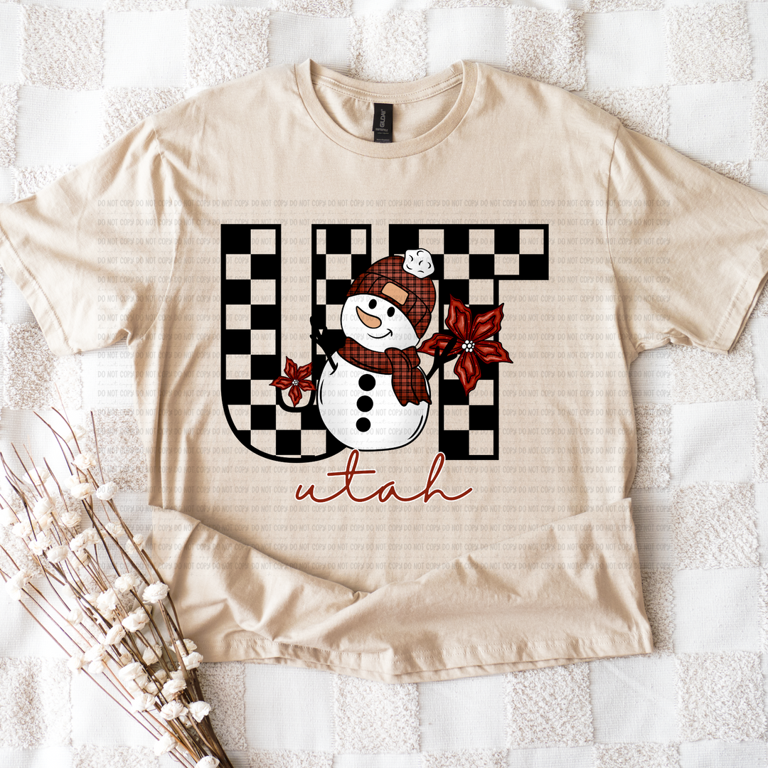 Snowman States DTF Print