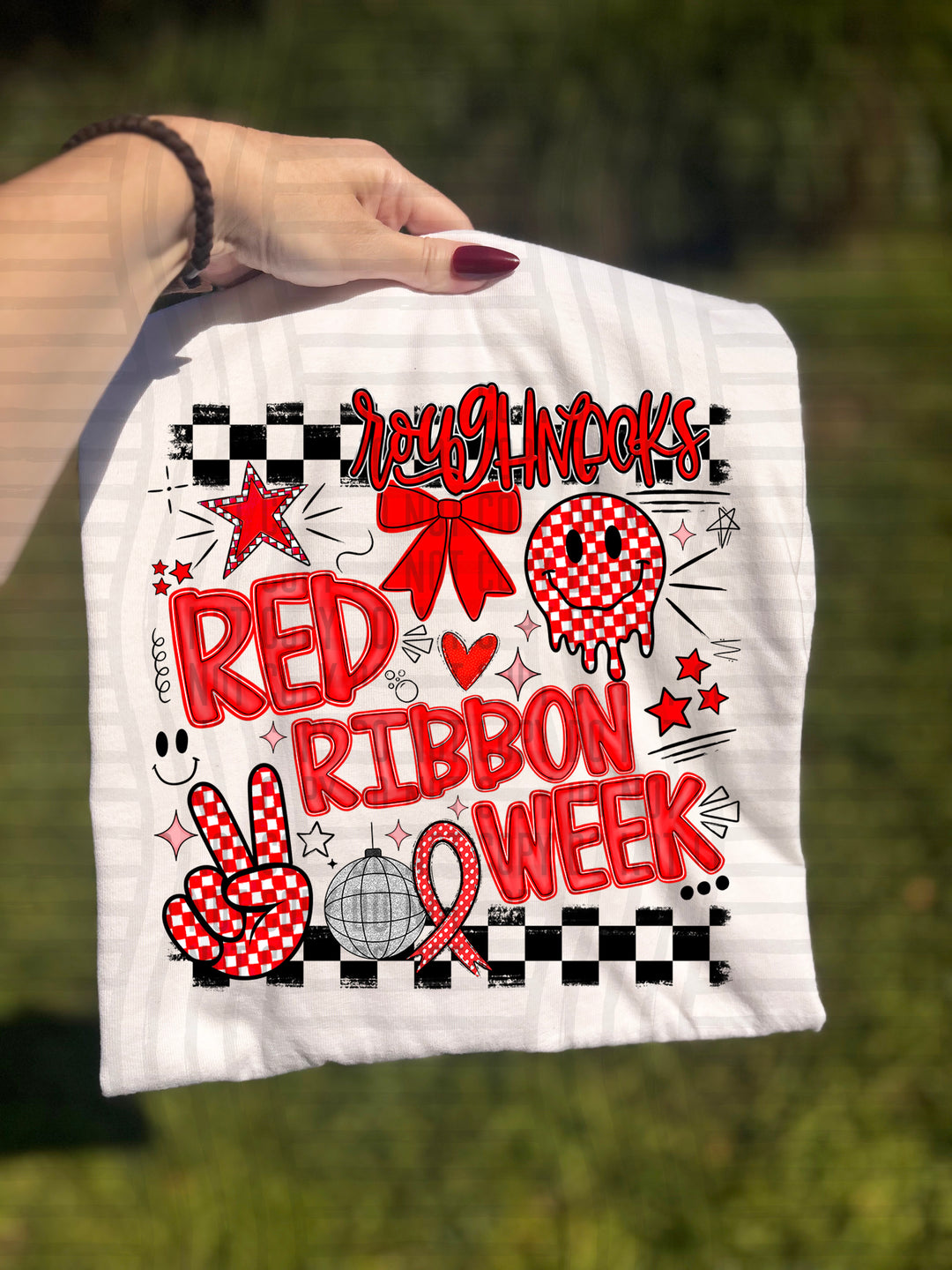 Red Ribbon DTF Print