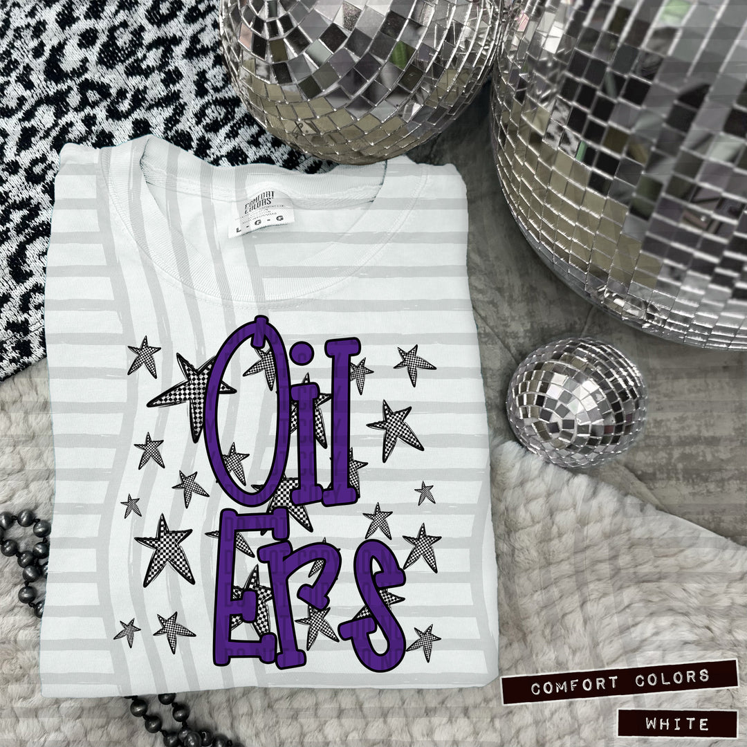 Purple Staggered DTF Print