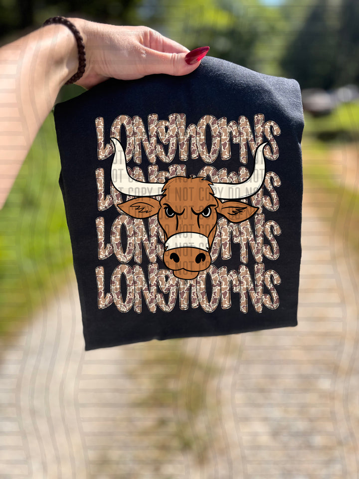 Camo Mascot Heads DTF Print