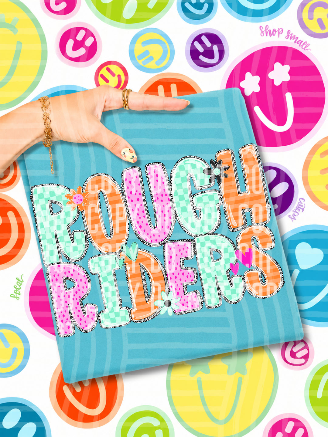 Happy Blooms Mascots DTF Print