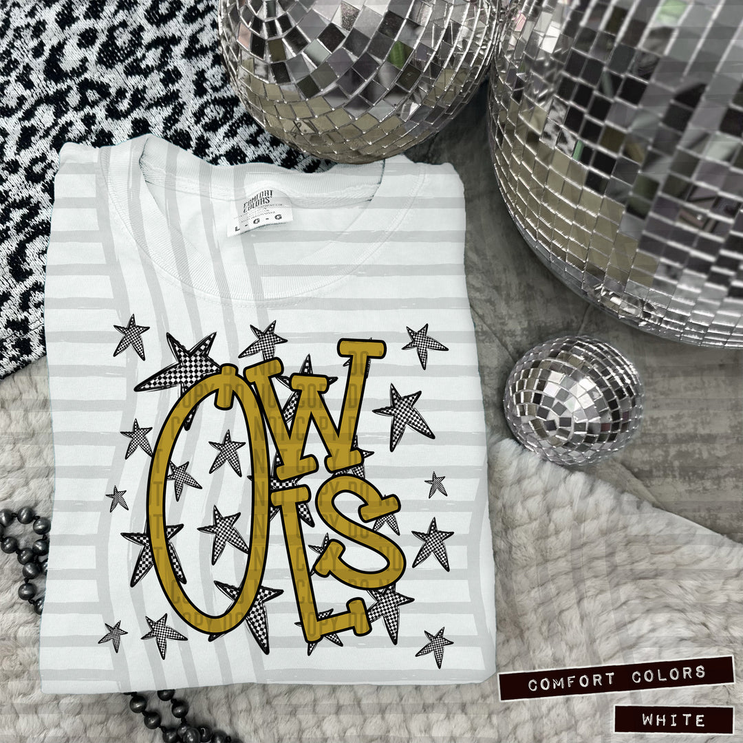 Gold Staggered DTF Print