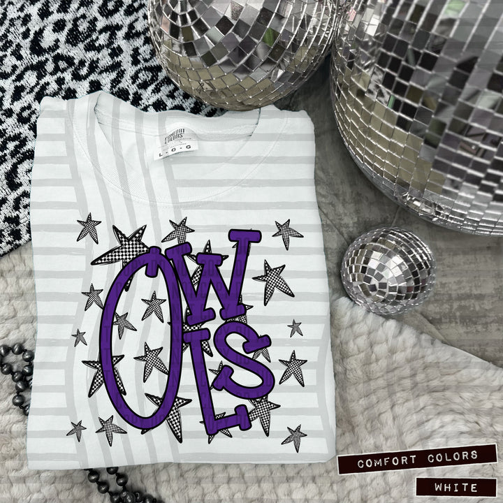 Purple Staggered DTF Print