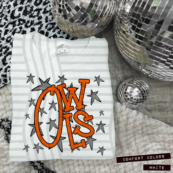 Orange Staggered DTF Print