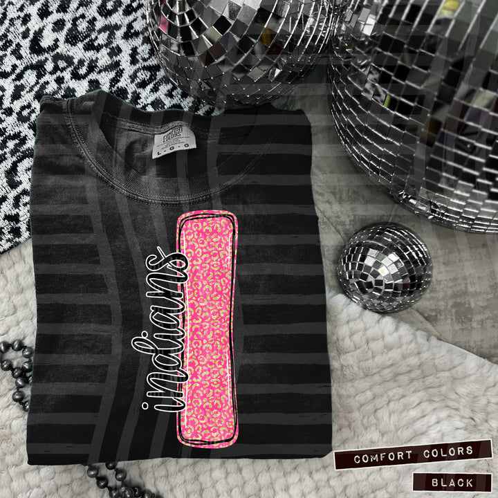 Pink Leopard Initial DTF Print