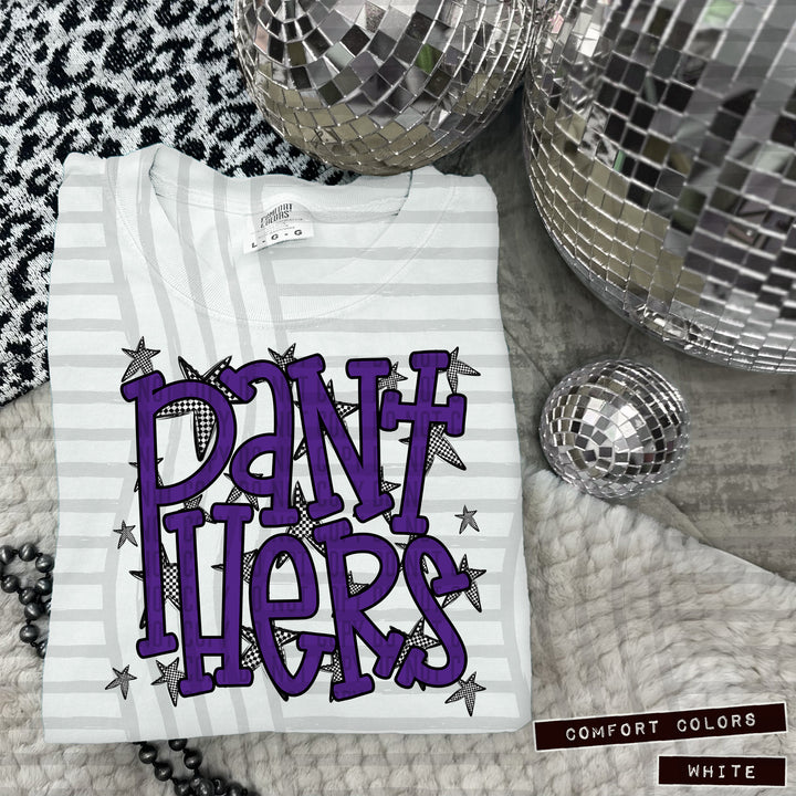 Purple Staggered DTF Print
