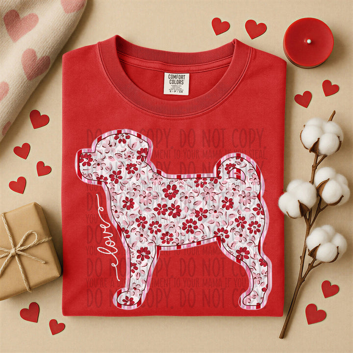 Valentine Dogs DTF Print