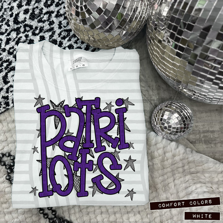 Purple Staggered DTF Print