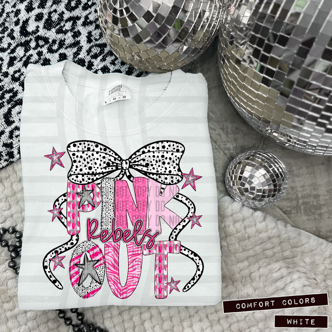 Pink Out Silver DTF Print