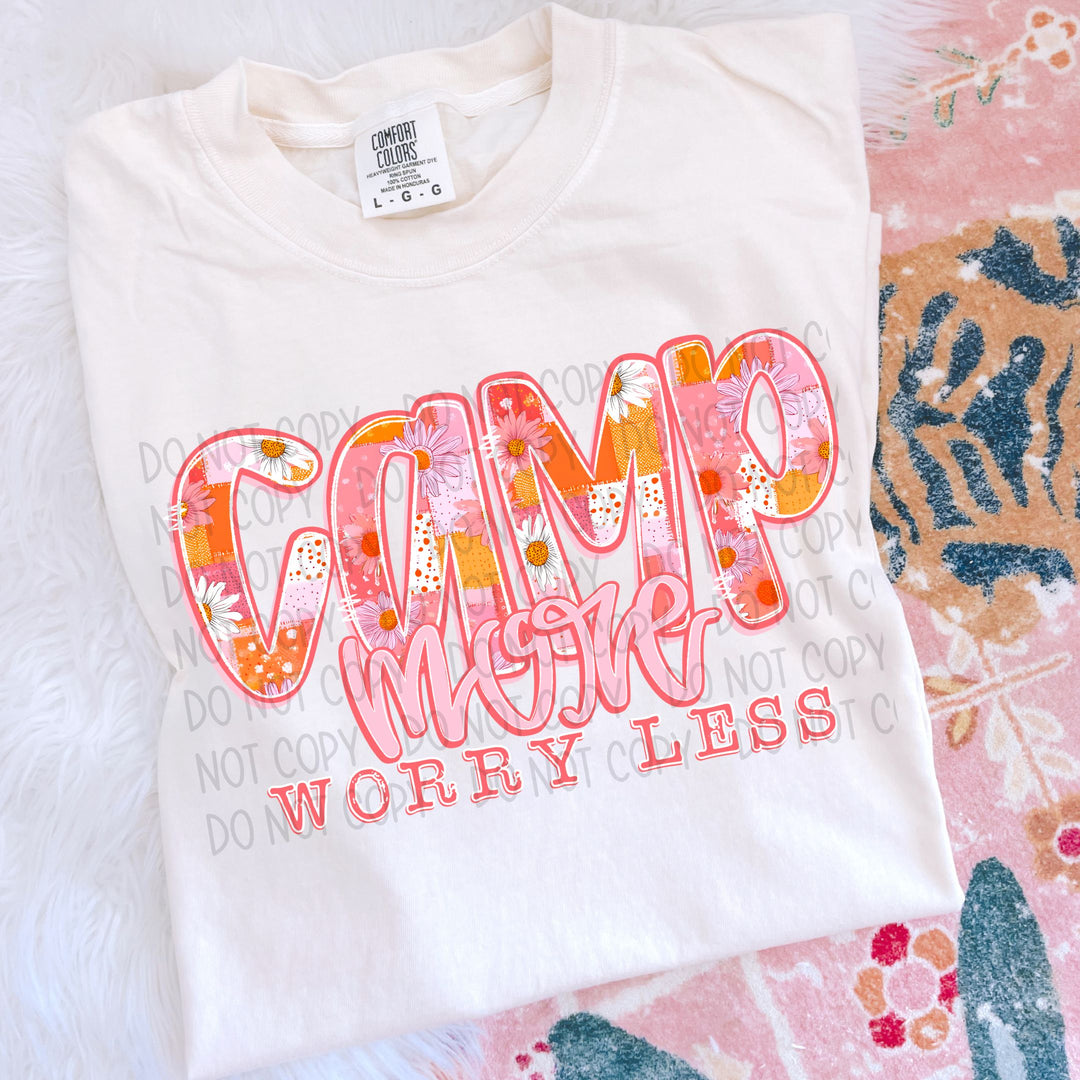 Camp More Worry Less DTF Print