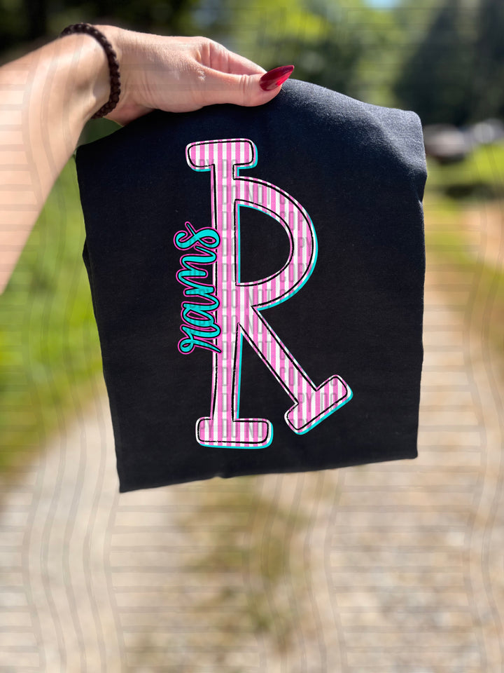 Mixy Pink Seersucker DTF Print