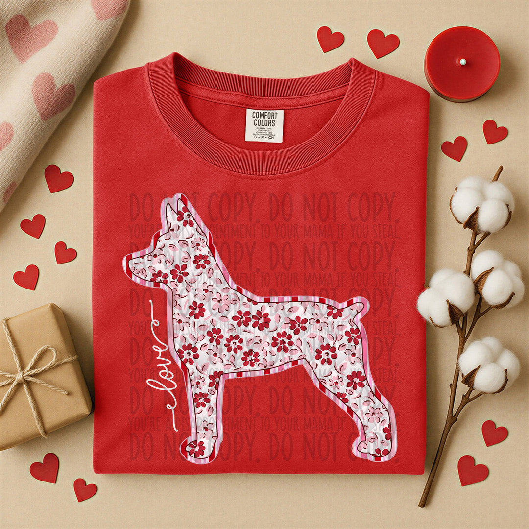 Valentine Dogs DTF Print