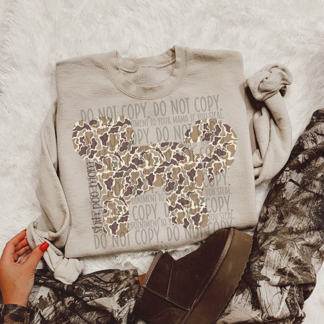 Duck Camo Dog Breeds DTF Print