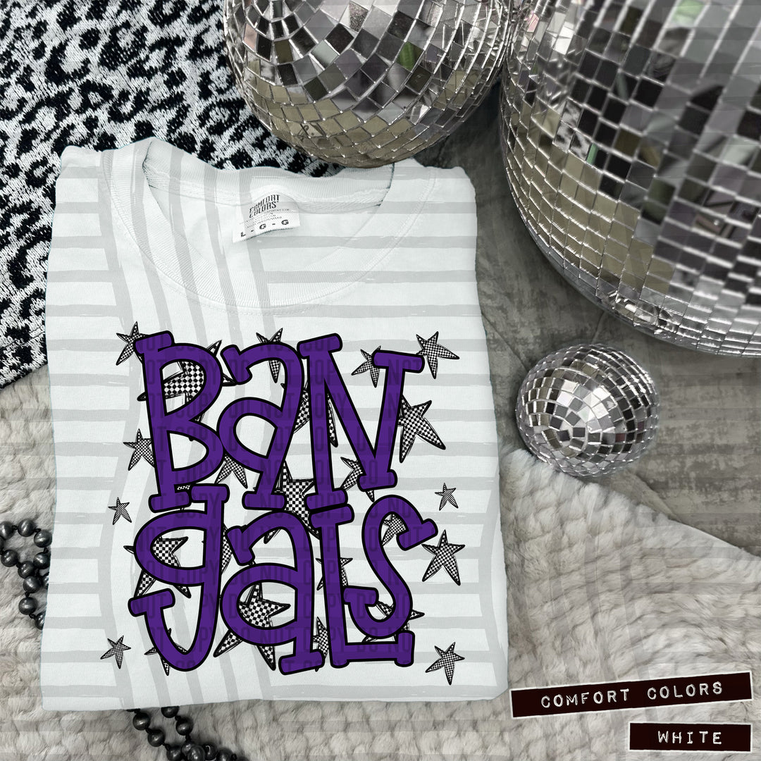 Purple Staggered DTF Print