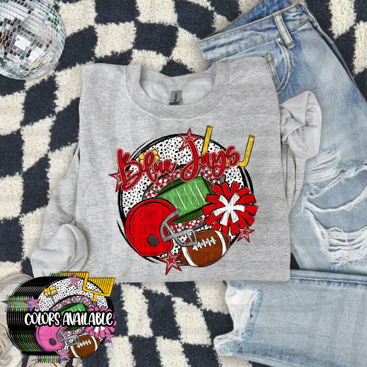 Football Round DTF Print