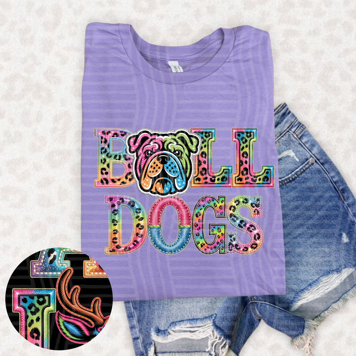 Rainbow Mascot Heads Stacked DTF Print