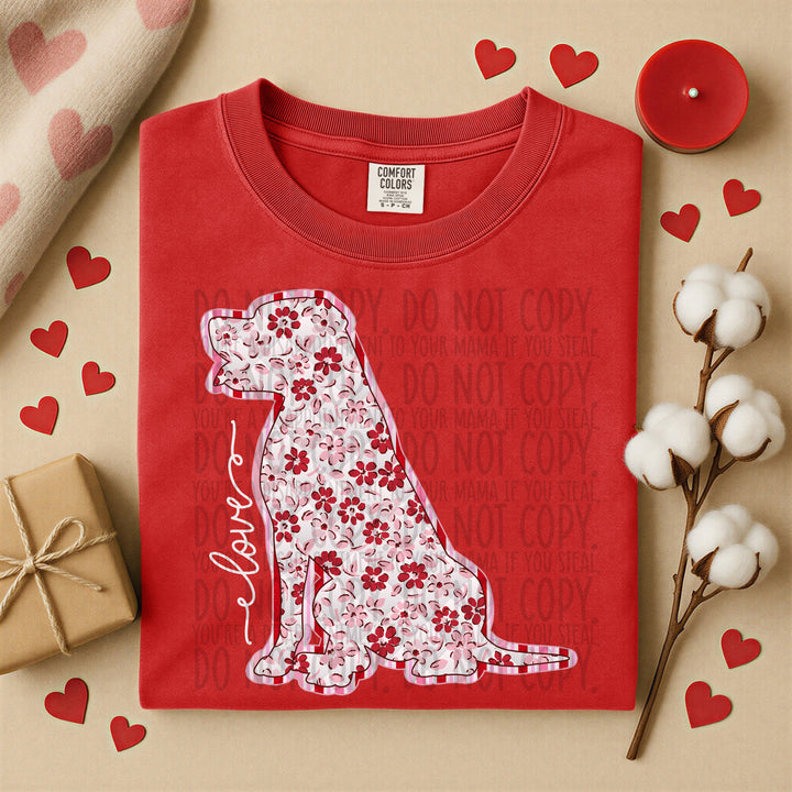 Valentine Dogs DTF Print