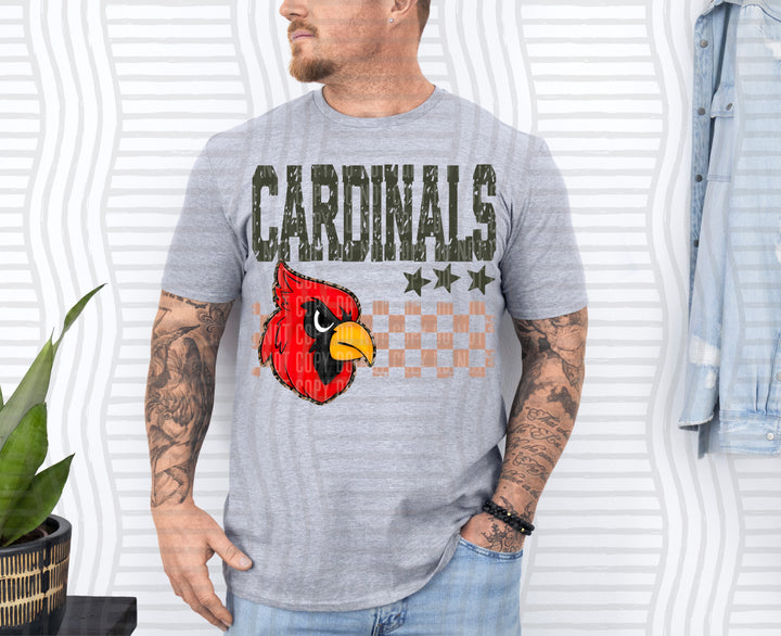 Camo Mascot Heads DTF Print