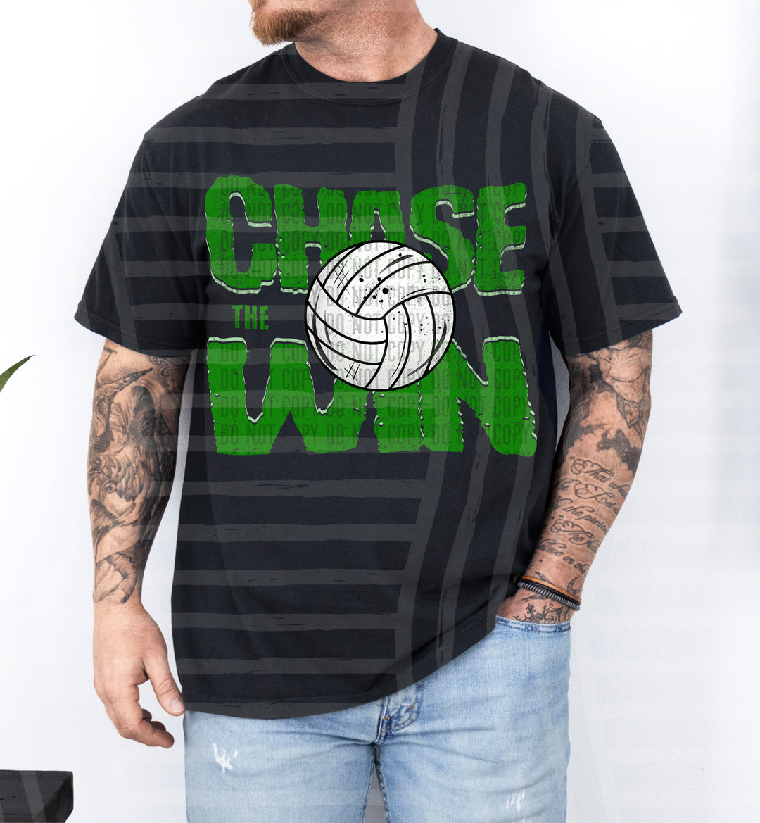 Chase The Win volleyball DTF Print