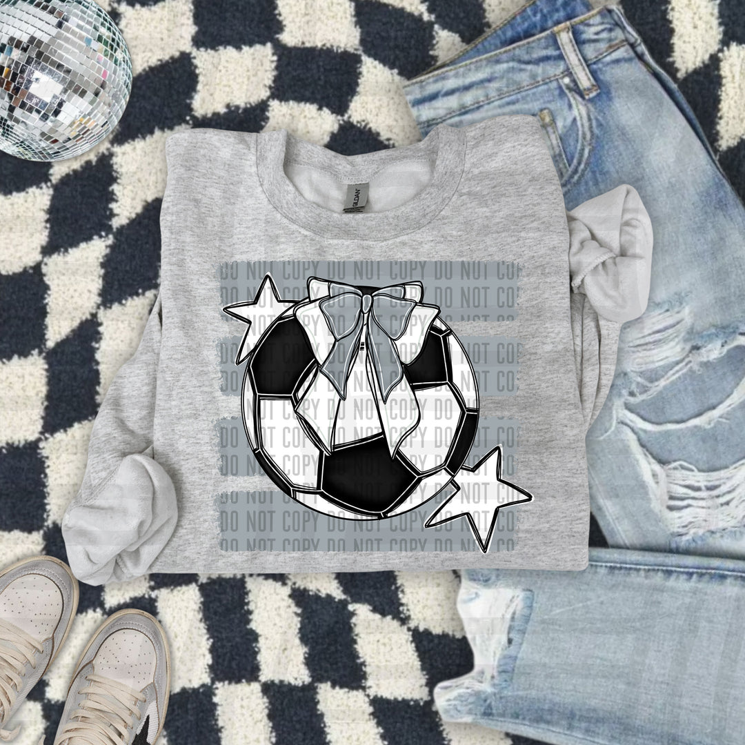 Soccer Bow DTF Print