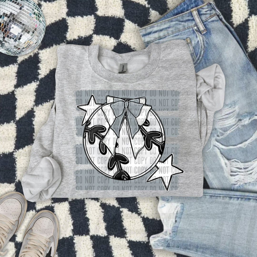 Baseball Bow DTF Print