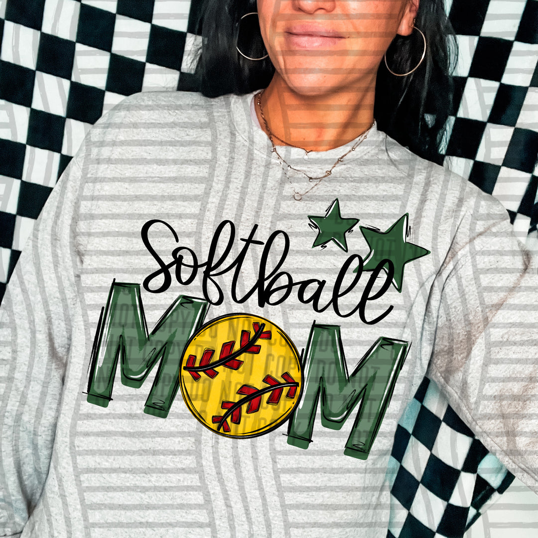 Sports Mom Softball DTF Print