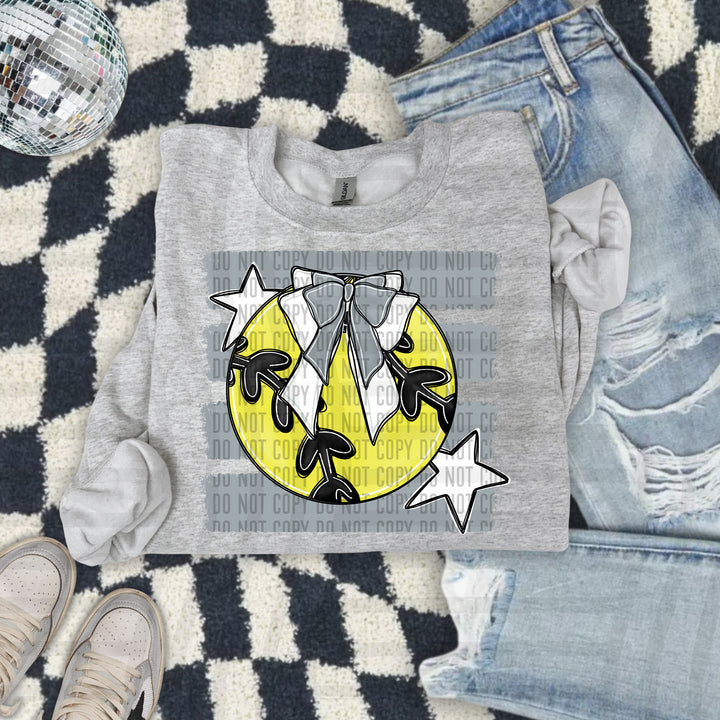 Softball Bow DTF Print