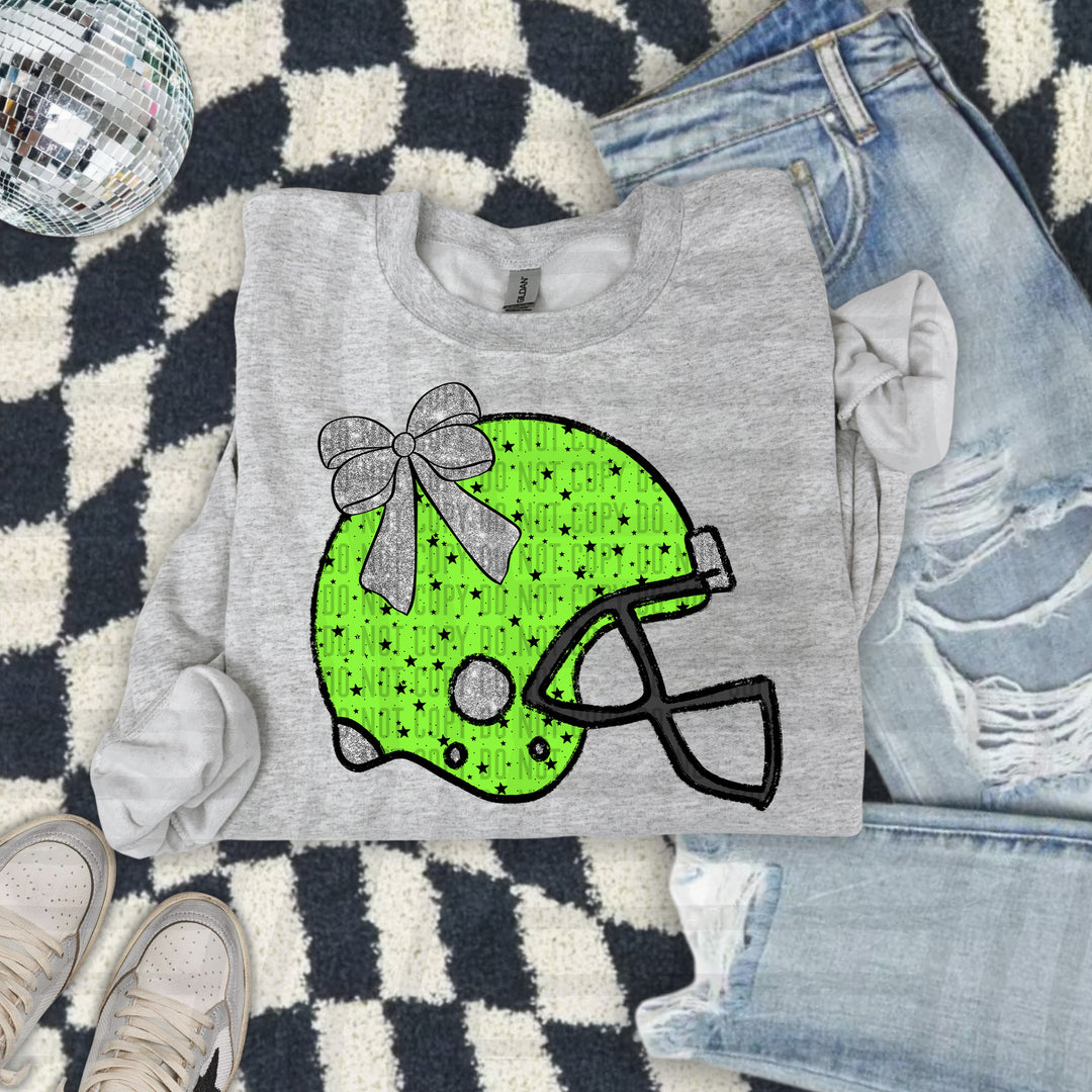 Helmet Silver Accents DTF Print