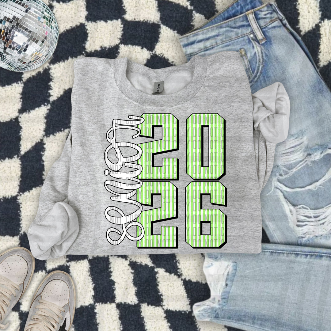 Senior 2026 Seersucker DTF Print