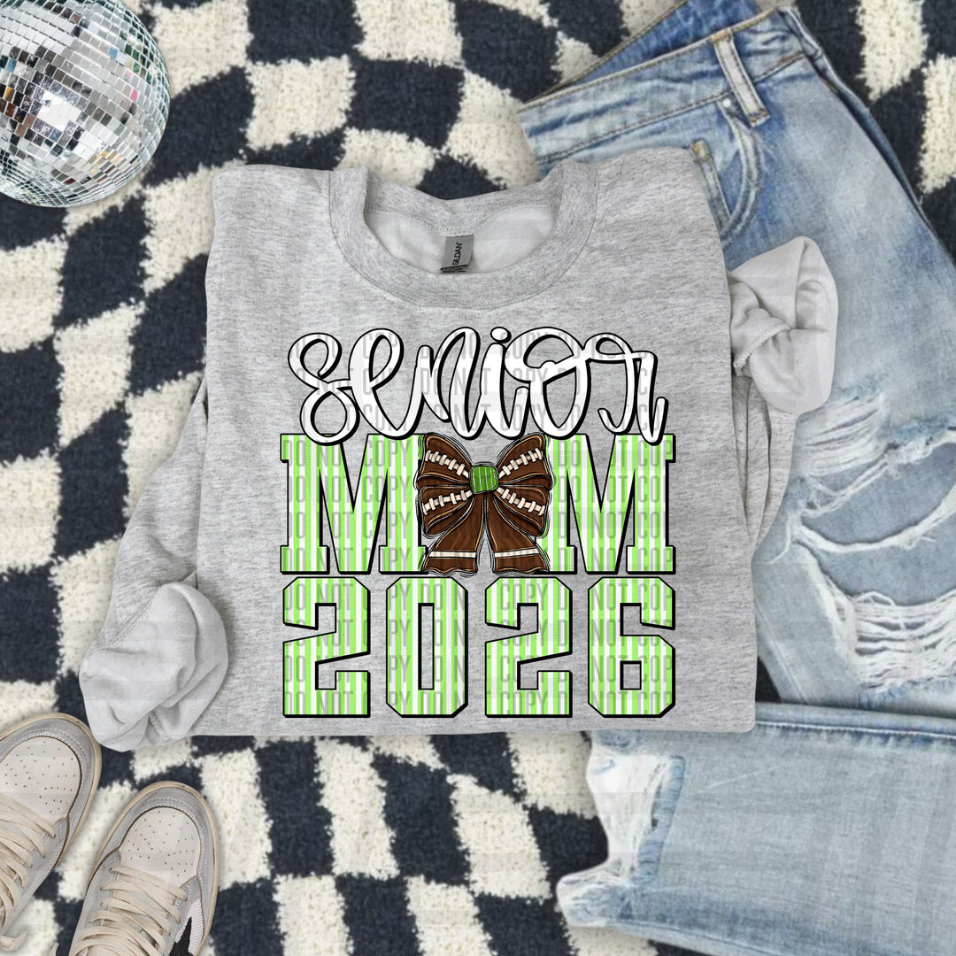 Senior Mom Football Seersucker DTF Print