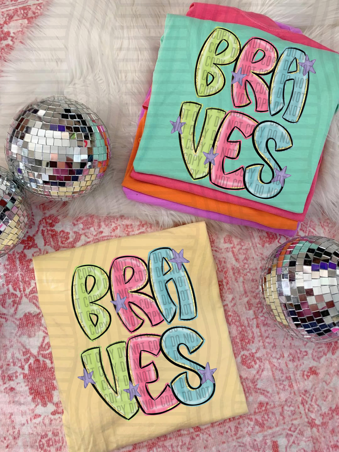 Glittery & Preppy Mascots DTF Print