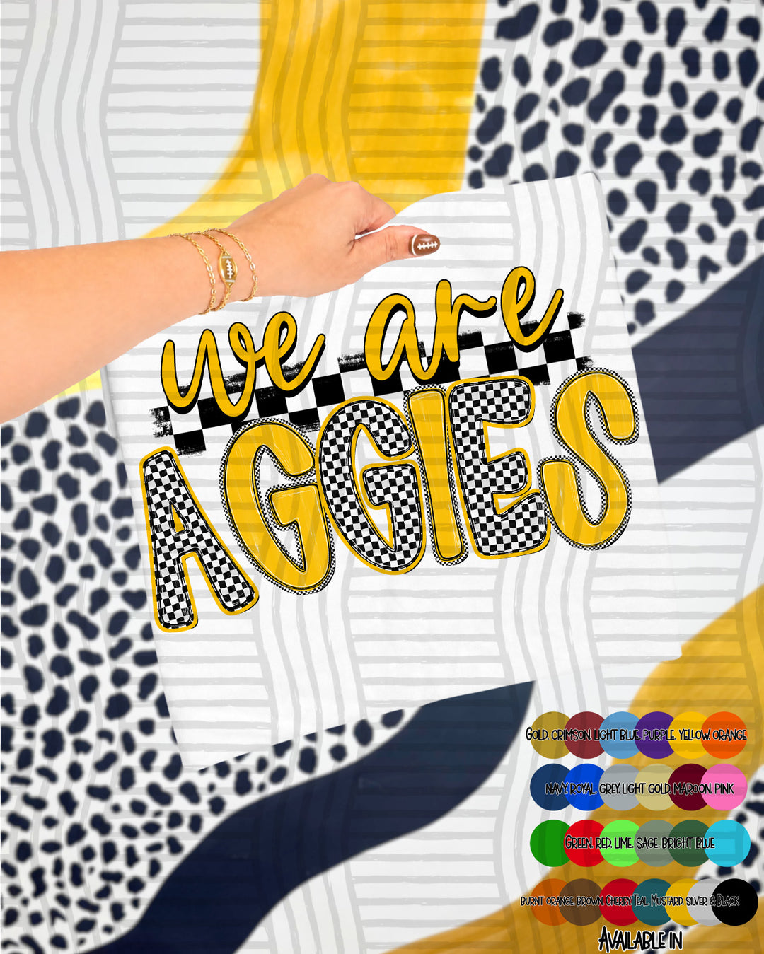 We Are Checker Crush Colors Mascots DTF Print