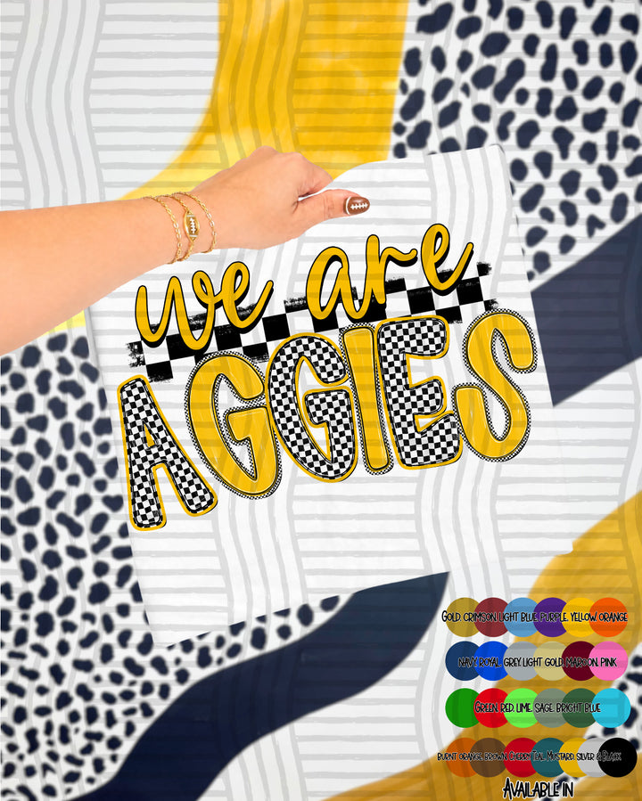 We Are Checker Crush Colors Mascots DTF Print