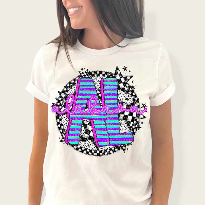 Striped Spring States DTF Print