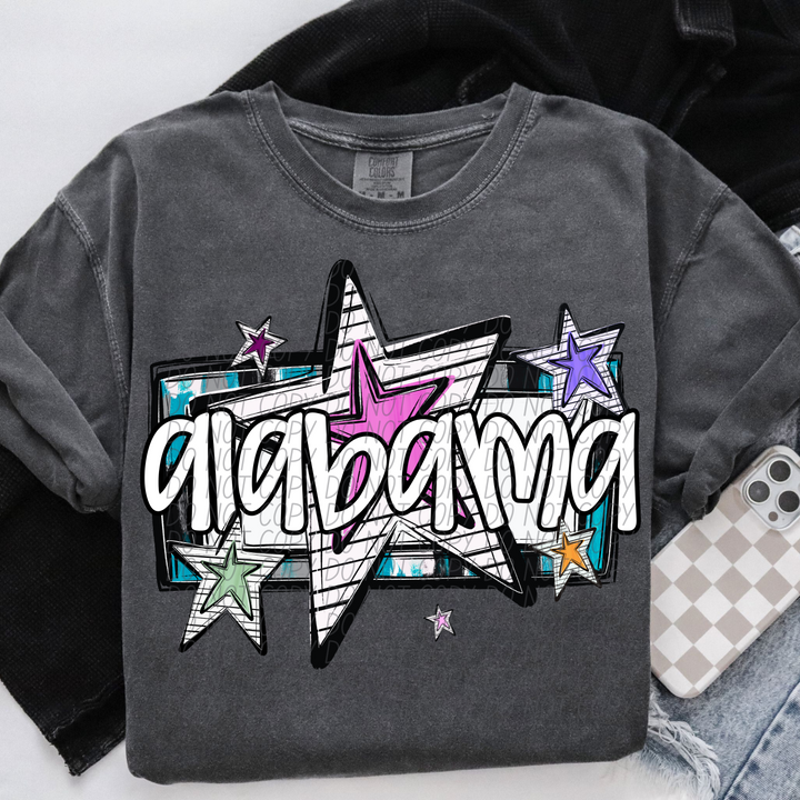 Bright Stars States DTF Print