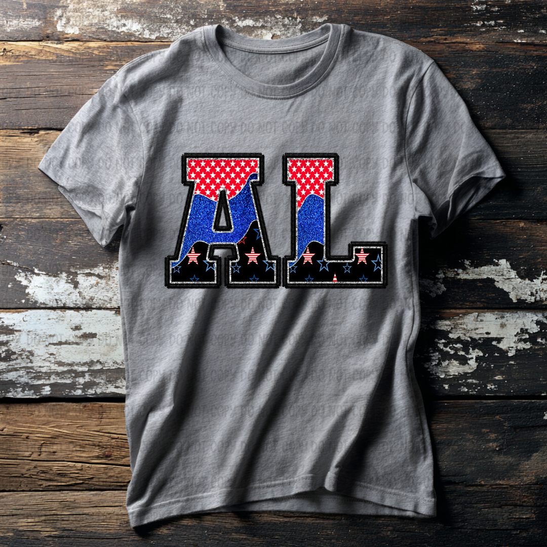Patriotic States DTF Print