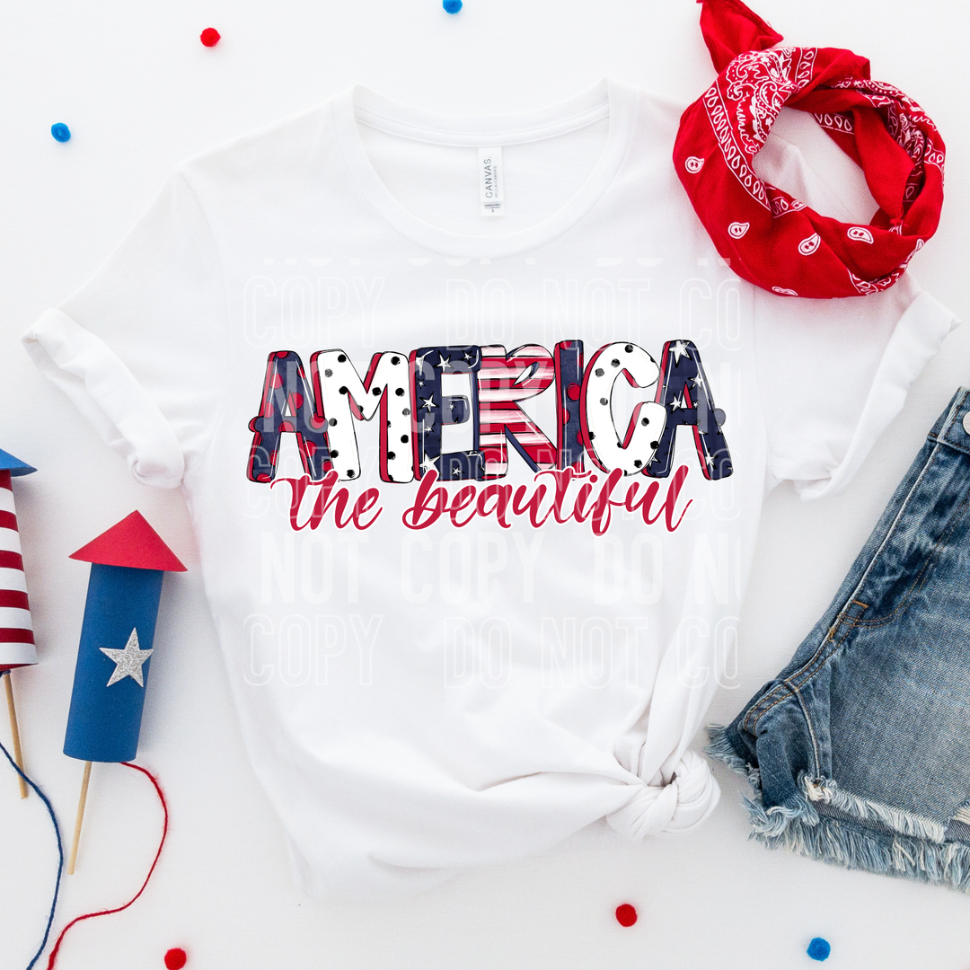 America The Beautiful DTF Print