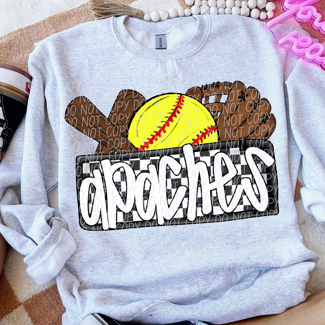 Softball Mascots DTF Print
