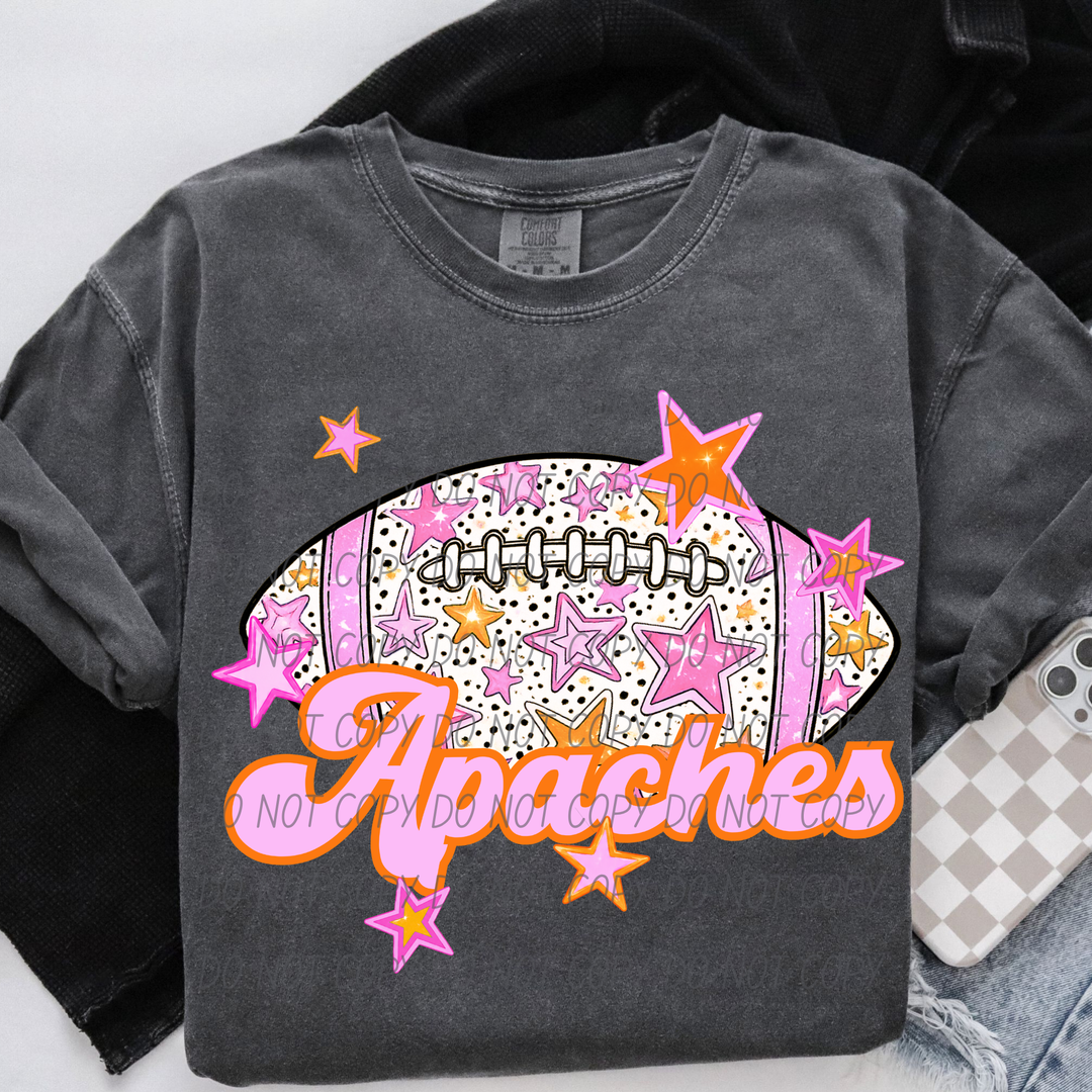 Pink Football DTF Print