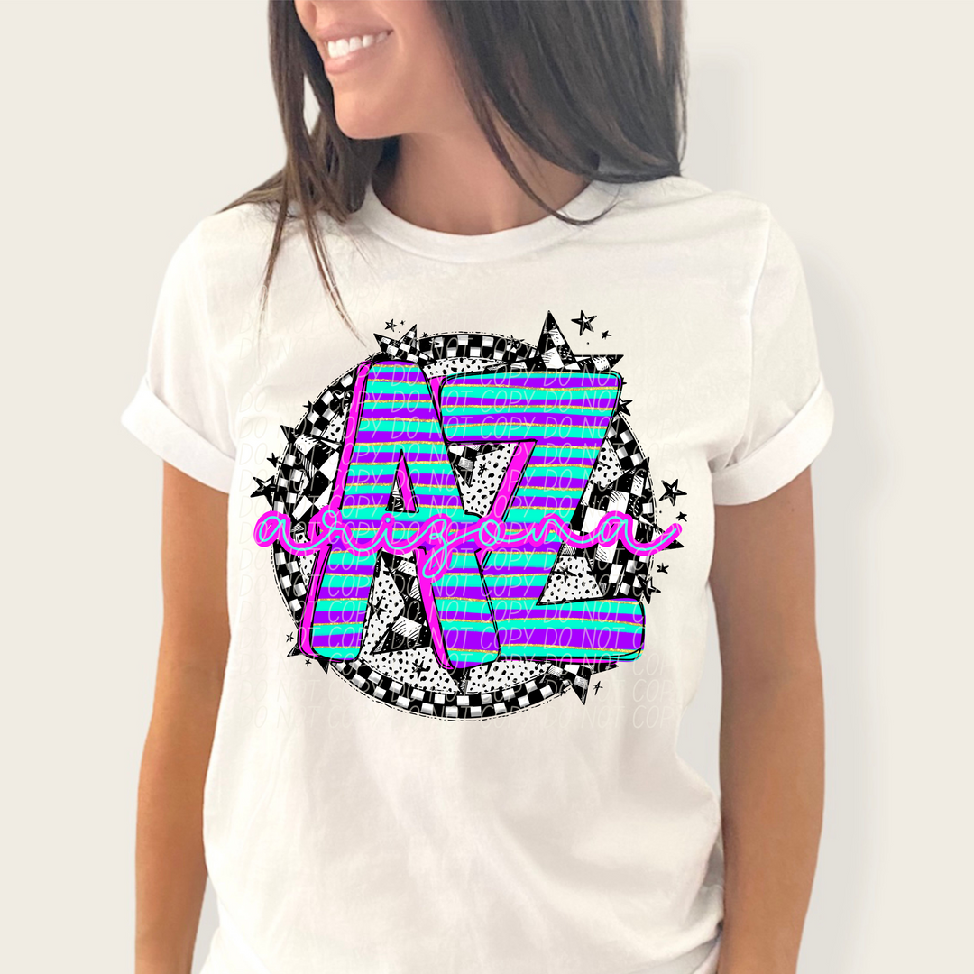 Striped Spring States DTF Print